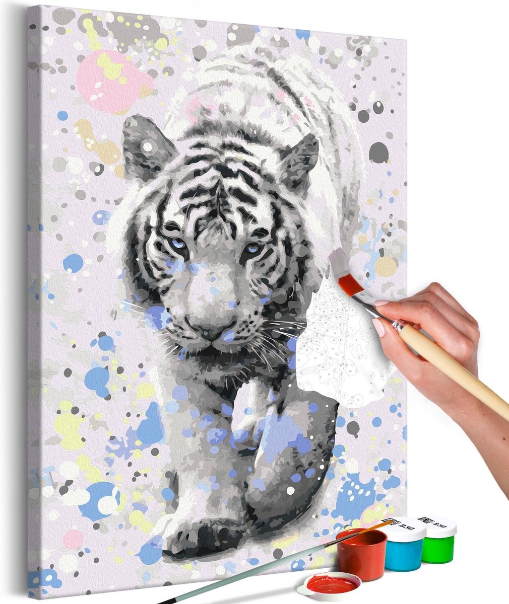 Doe-het-zelf op canvas schilderen - White Tiger