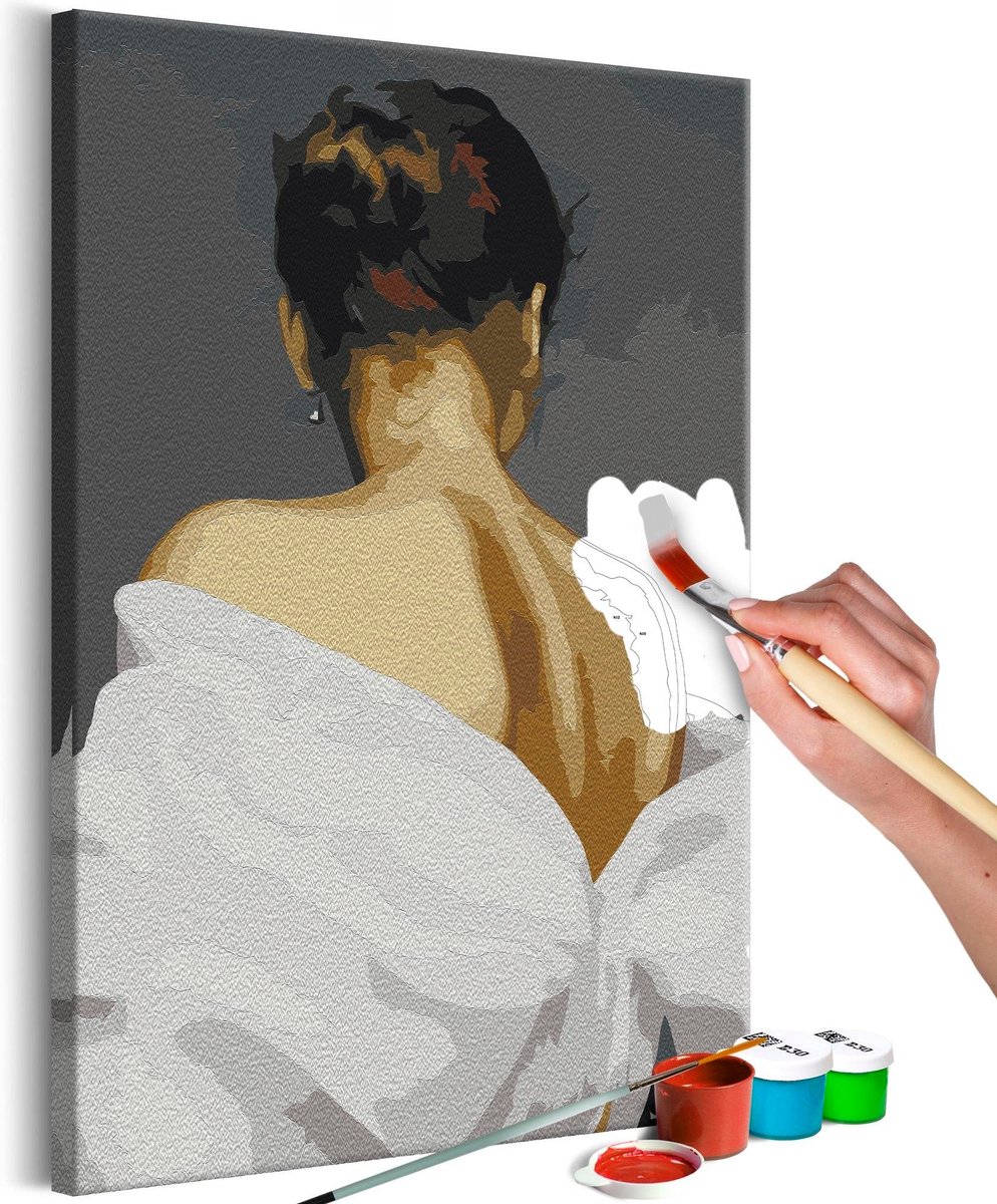 Doe-het-zelf op canvas schilderen - Womans Back