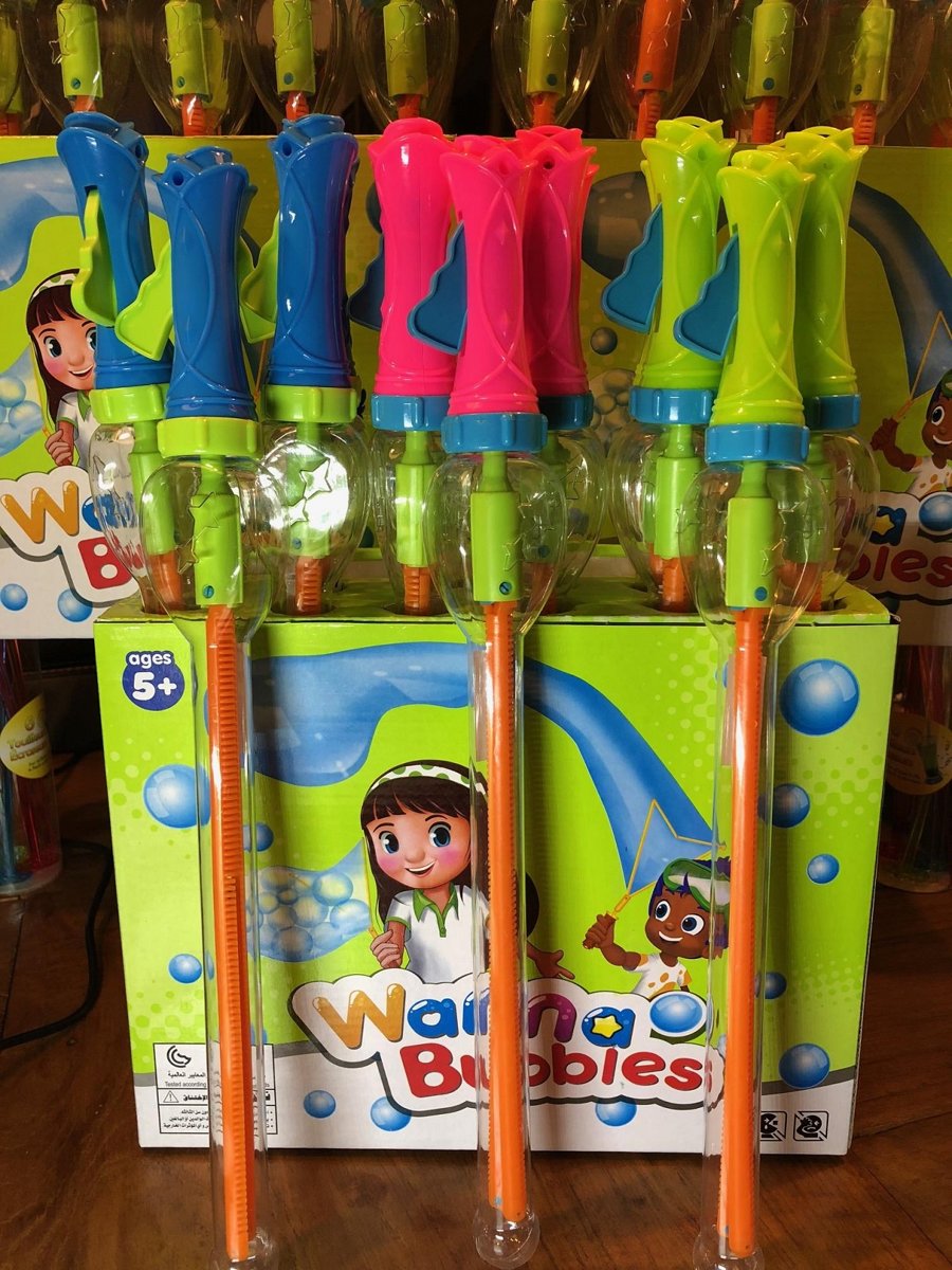 Wanna Bubbles MEGA Bellenblaas! Set van 3 stuks. Groen, Roze en Blauw