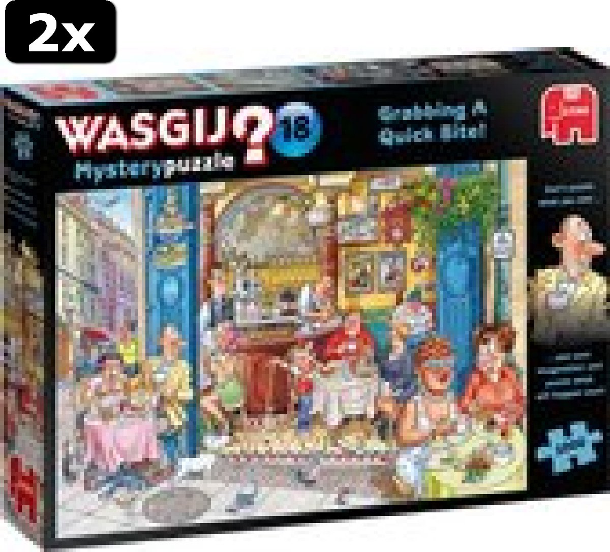 2x Wasgij Mystery 18 Een Snelle Hap! puzzel - 1000 stukjes