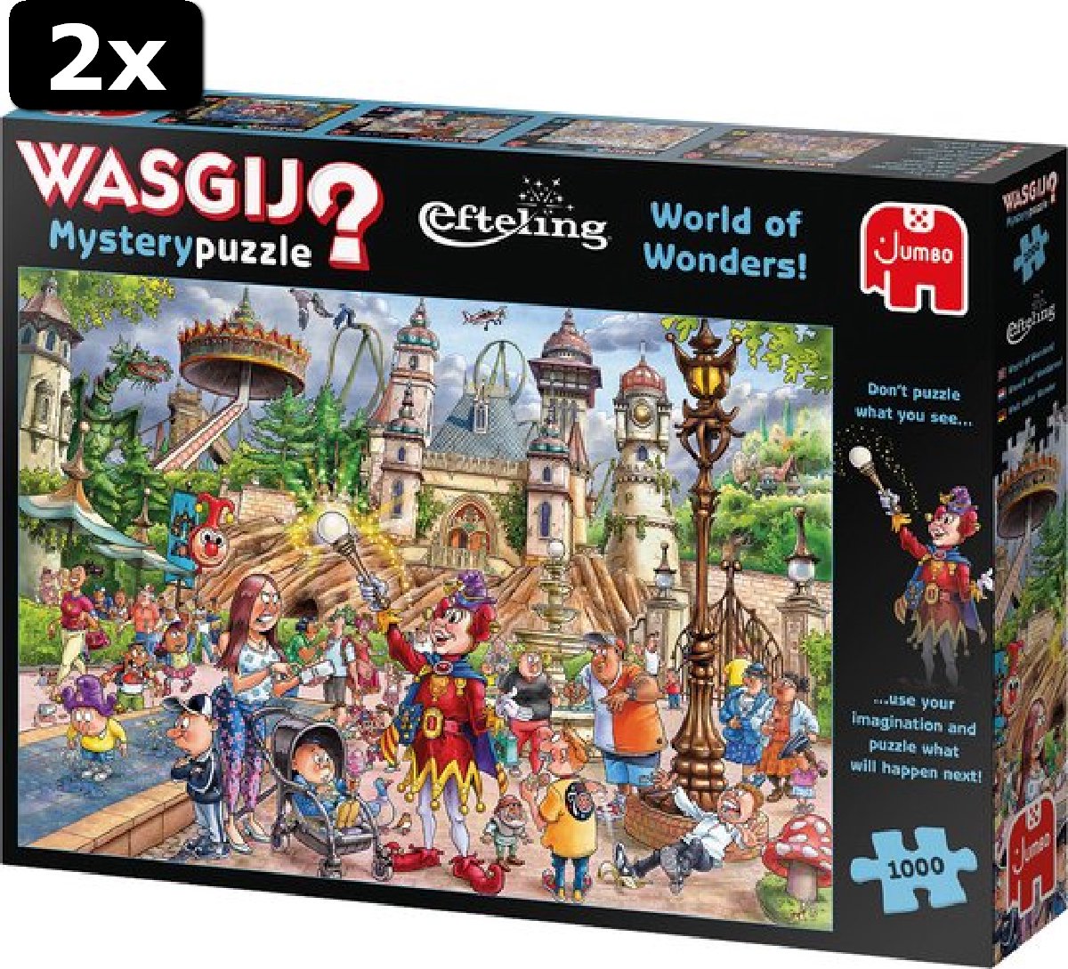 2x Wasgij Mystery Efteling Wereld Vol Wonderen 1000 stukjes - Legpuzzel