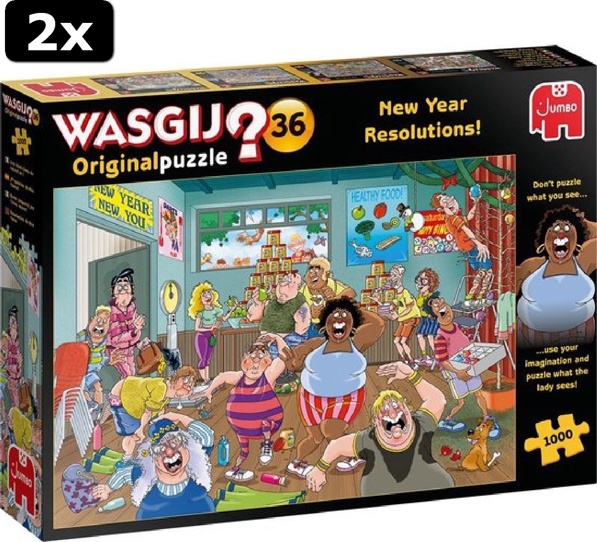 2x Wasgij Original 36 Goede Voornemens! puzzel - 1000 stukjes