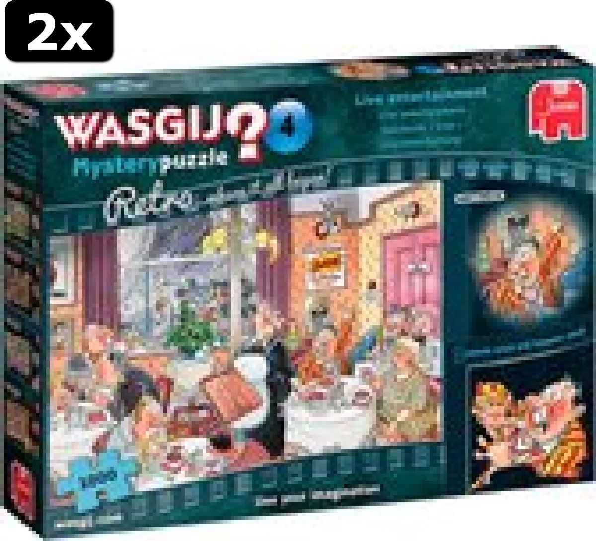 2x Wasgij Retro Mystery 4 Live Entertainment! puzzel - 1000 stukjes