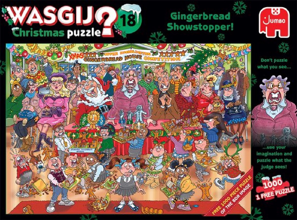 Wasgij Kerstmis Speculaas Bakwedstrijd 2x 1000 stukjes - Legpuzzel