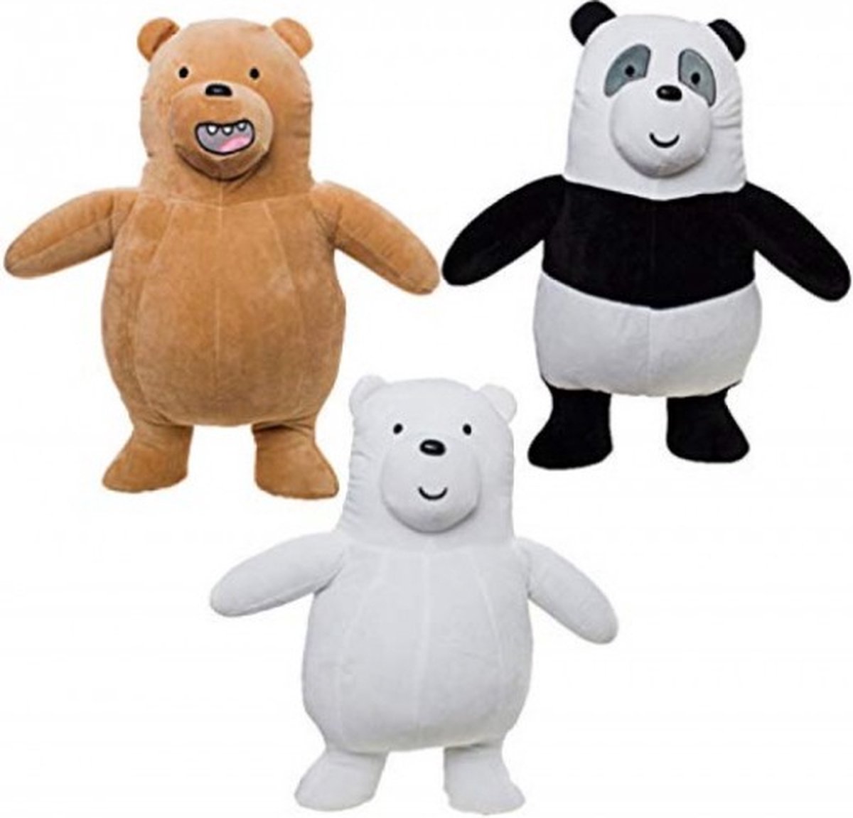 We bare Bears - Knuffelset van 3 - 20 cm - Pluche