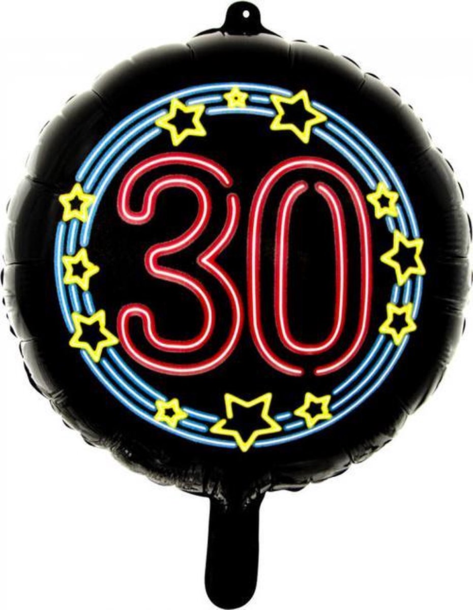 Wefiesta Folieballon 30 Neon 45 Cm Zwart