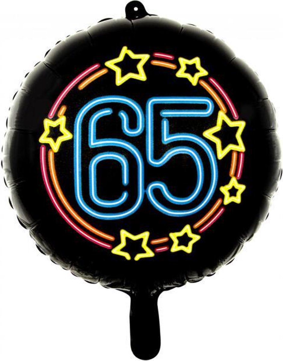 Wefiesta Folieballon 65 Neon 45 Cm Zwart