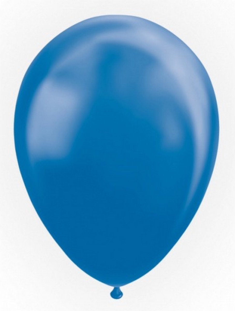 ballonnen 30,5 cm latex blauw metallic 50 stuks