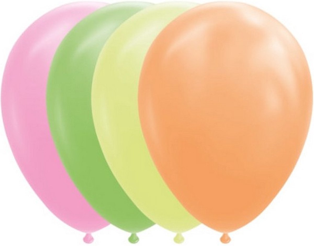 ballonnen 30,5 cm latex neonkleuren mix 50 stuks