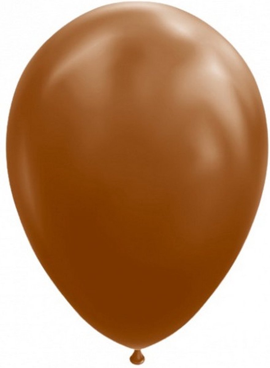 ballonnen 30 cm latex bruin 10 stuks