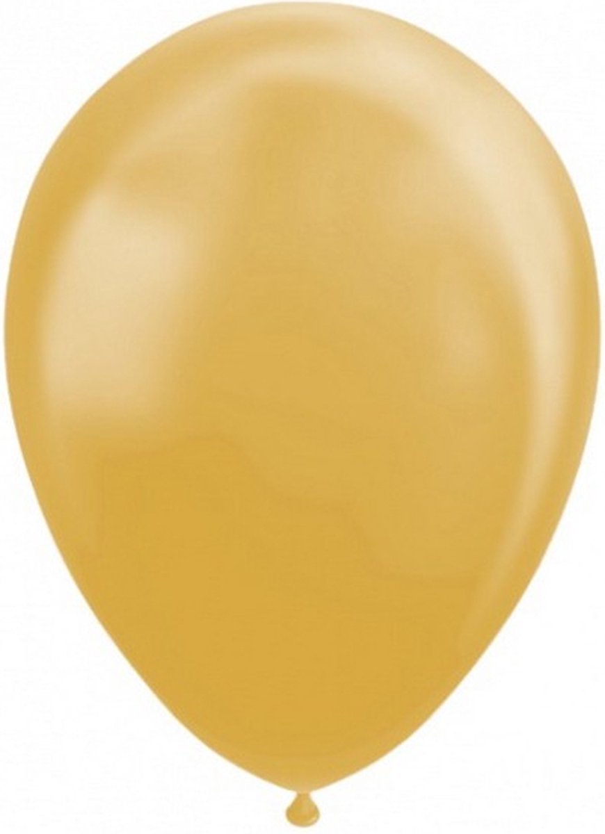 ballonnen metallic 12 cm latex goud 100 stuks