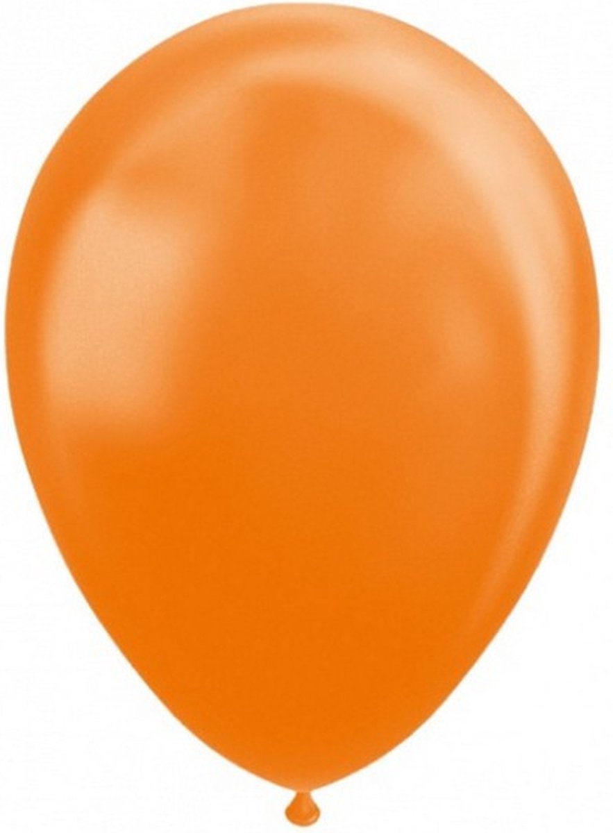 ballonnen parel 12 cm latex oranje 100 stuks