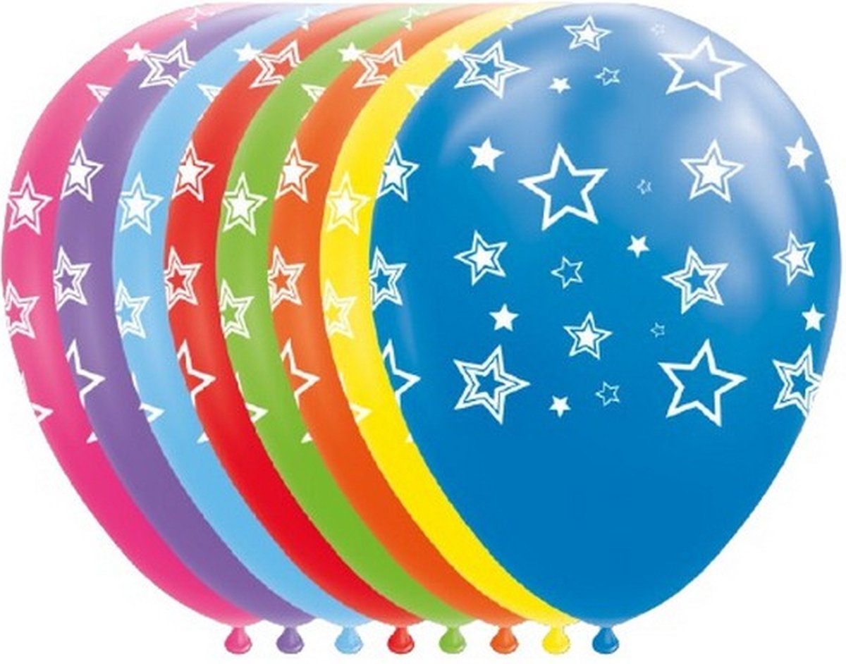 ballonnen star 12 cm latex 8 stuks