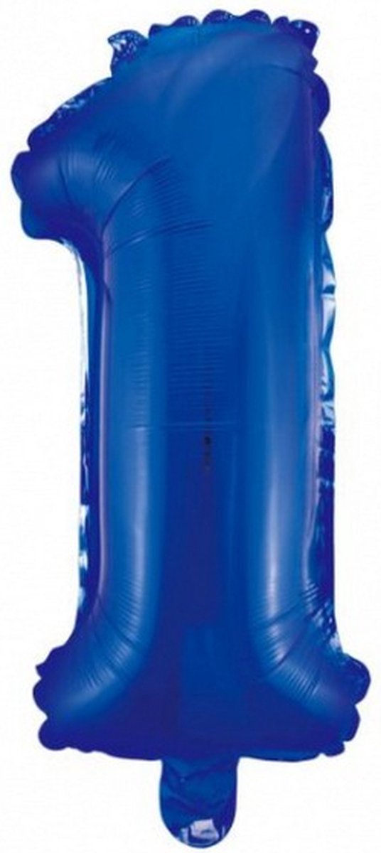 cijferballon 1 folie 40 cm blauw