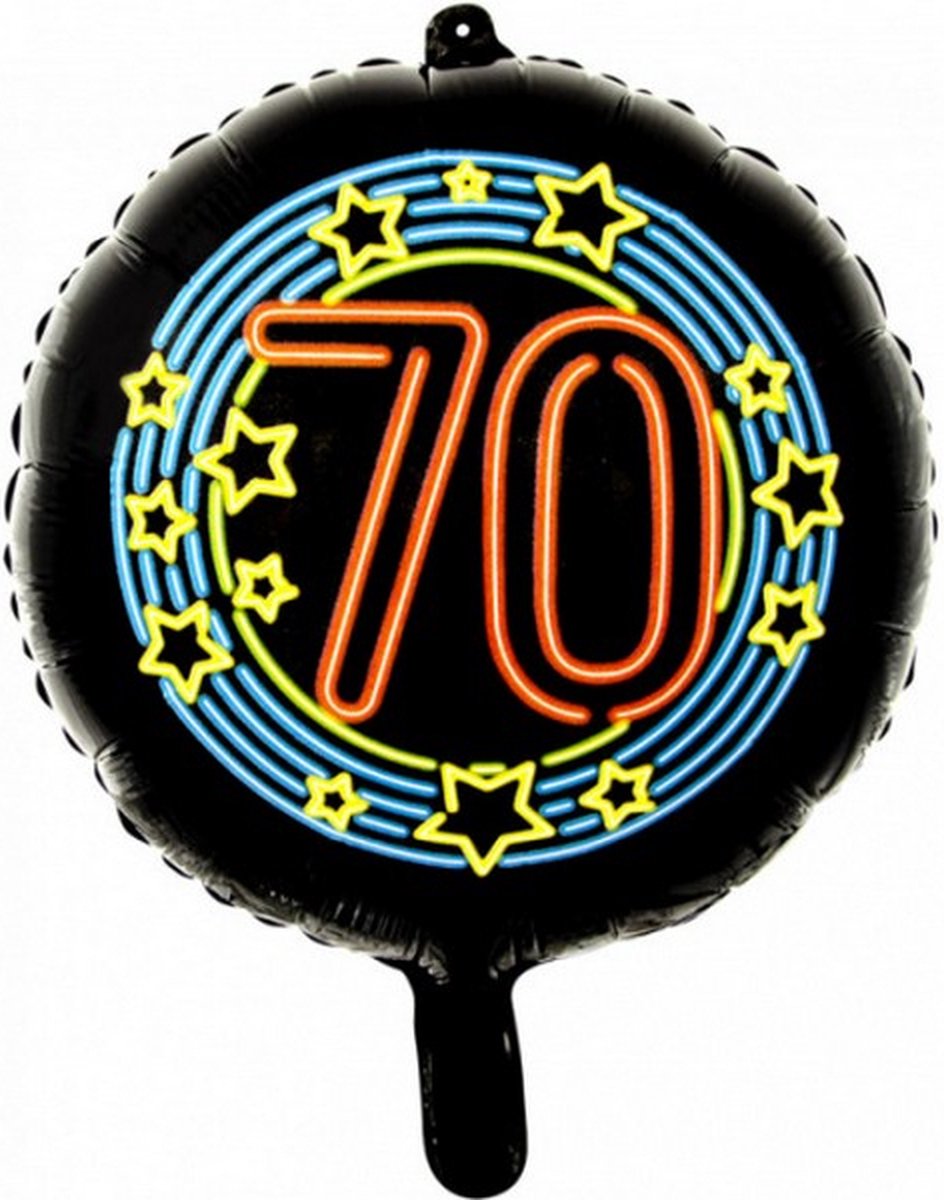 folieballon 70 neon 45 cm zwart