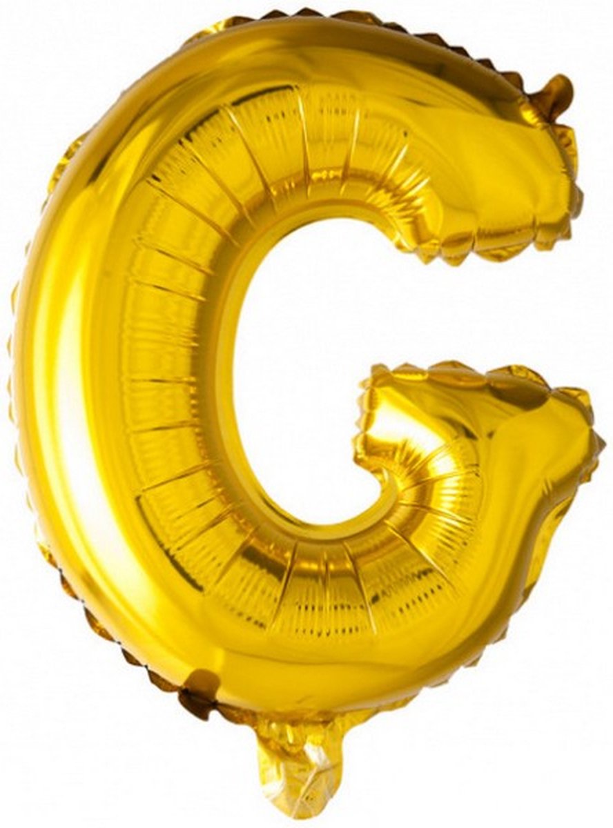 folieballon Letter G 41 cm goud