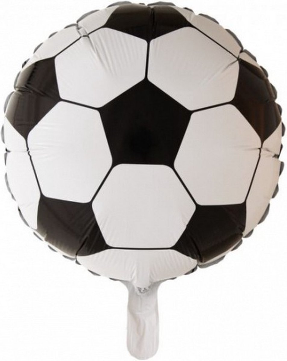 folieballon Voetbal 45,5 cm wit/zwart