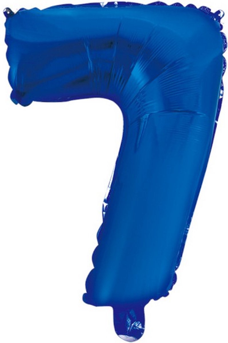 folieballon cijfer 7 41 cm blauw