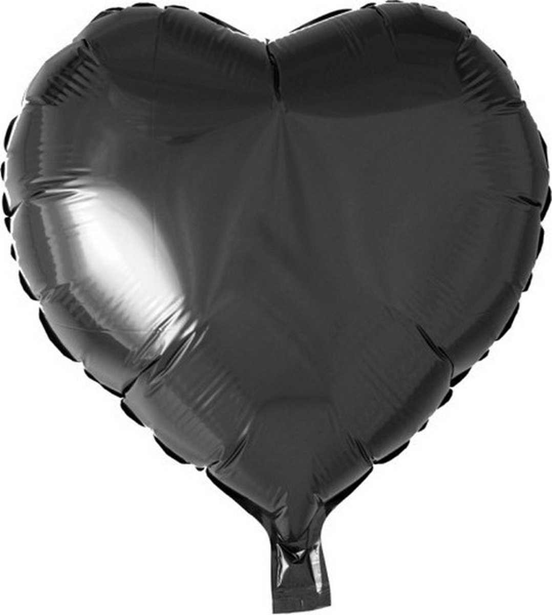 folieballon hart 45 cm zwart