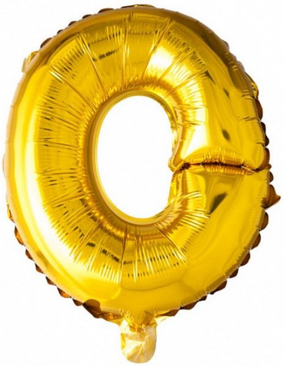 folieballon letter O 102 cm goud