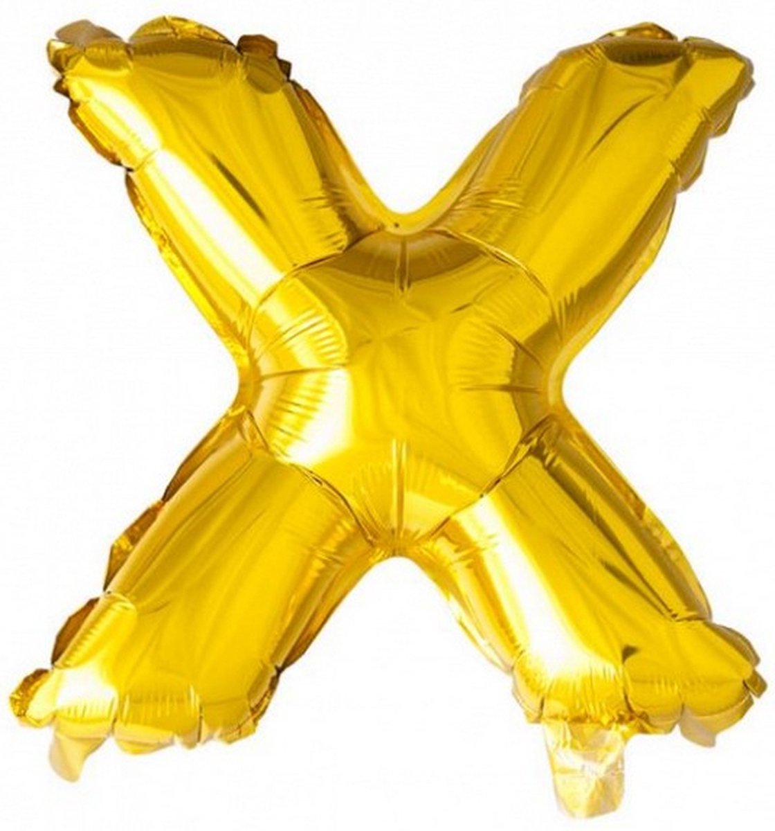 folieballon letter X 102 cm goud