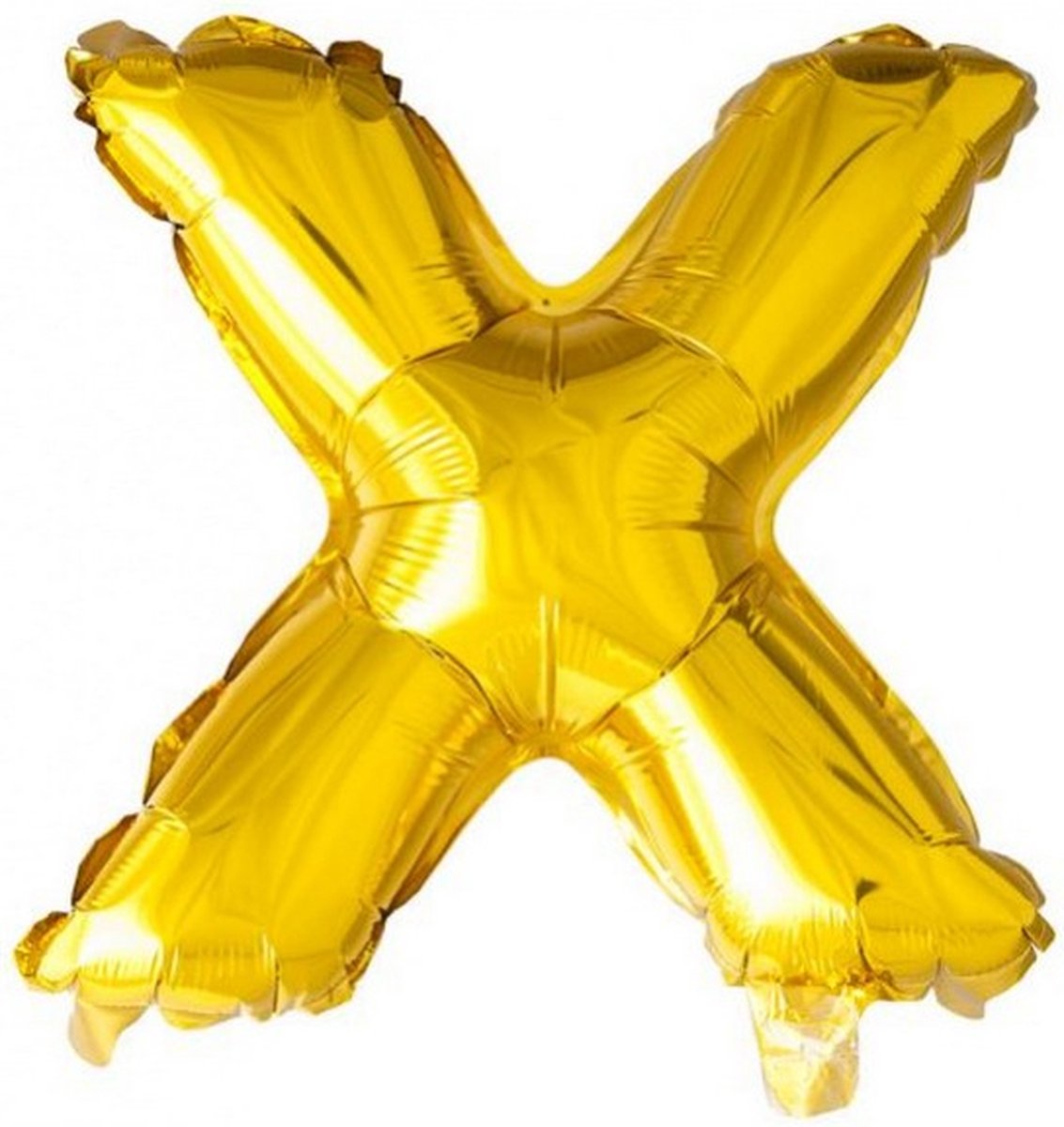 folieballon letter X 16 cm goud