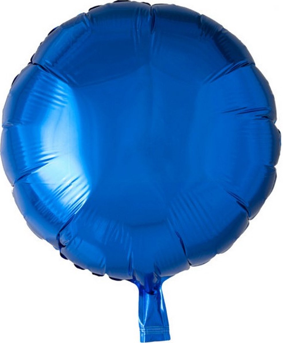 folieballon rond 45 cm donkerblauw