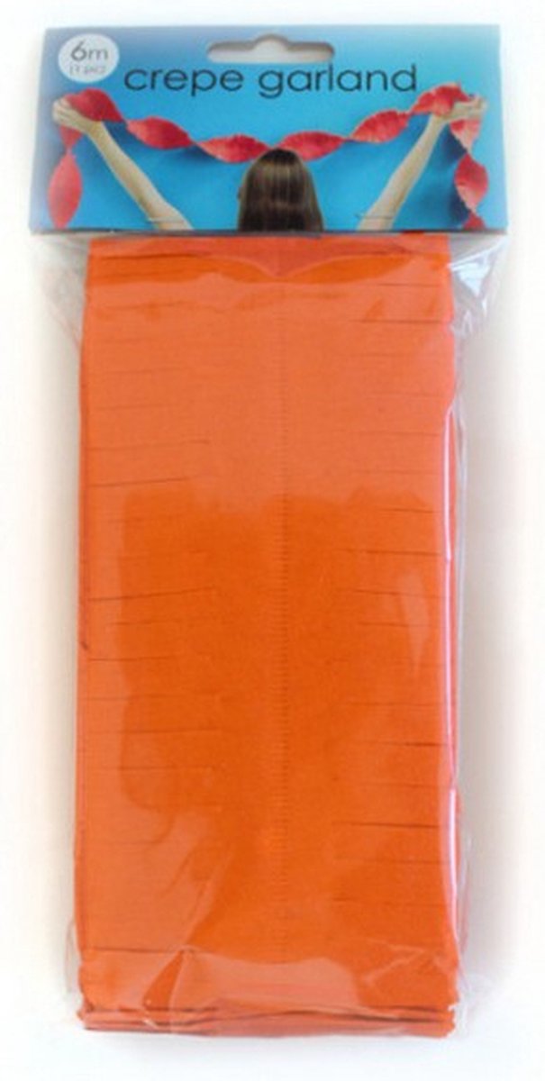 slinger 600 cm cr√É¬™pepapier oranje