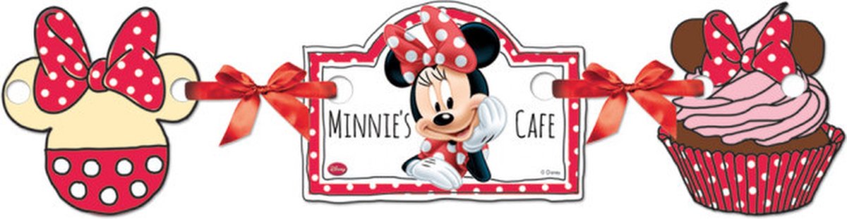 slinger Minnie Mouse Café 110 cm papier fuchsia