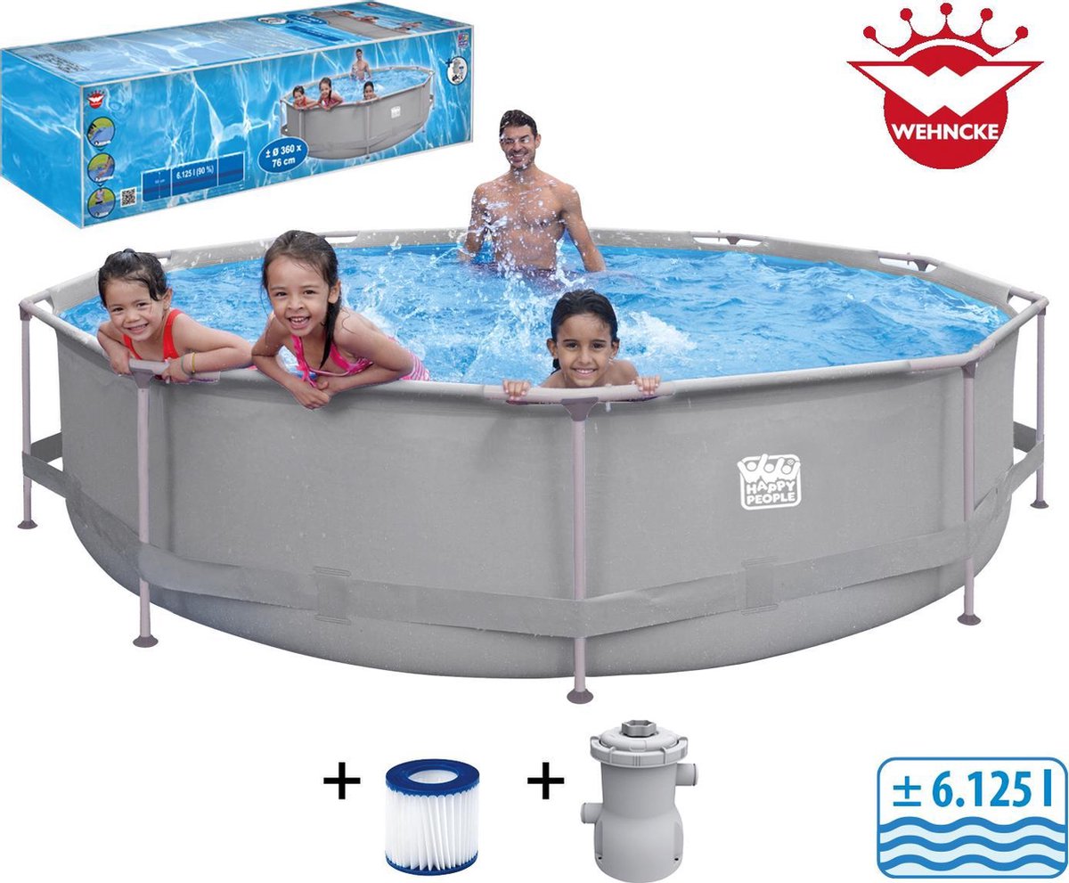 Wehncke Steel frame pool set 360 x 76cm