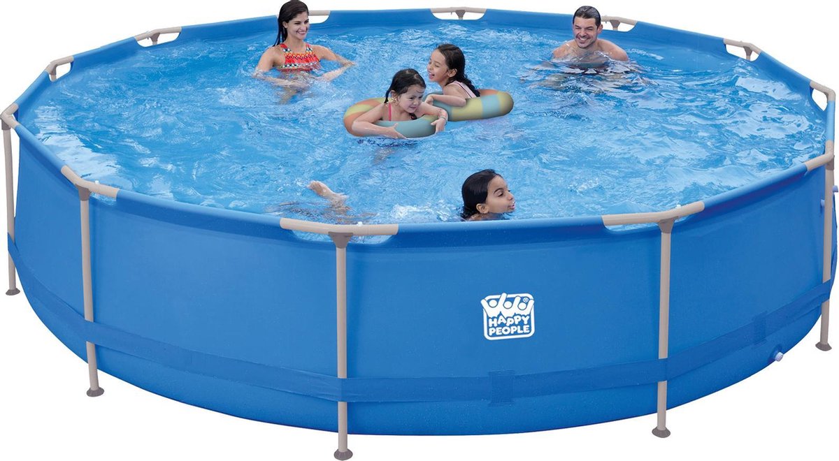 Wehncke Steel frame pool set 420 x 84 cm blauw