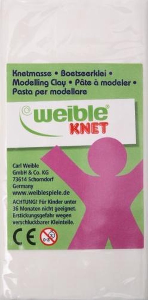 Fantasie Klei Blokvorm 250 Gram Wit