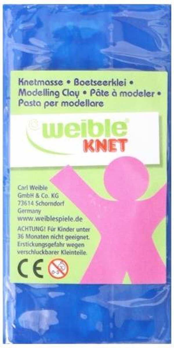 Weible Knet Fantasie Klei Blokvorm Blauw - 250 Gram