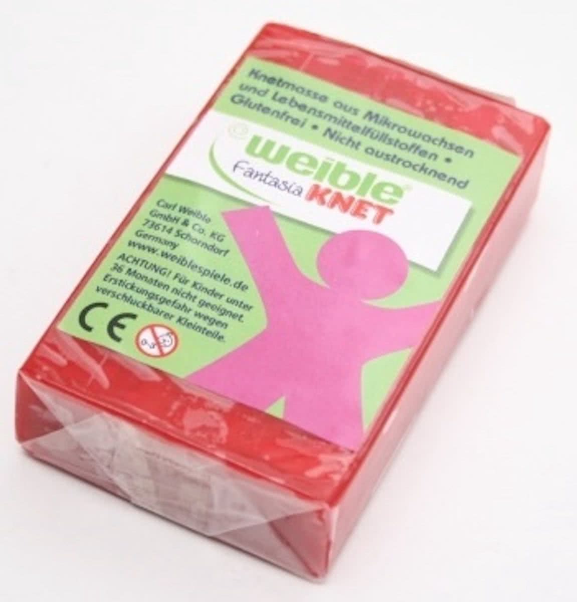 Weible Knet Fantasie Klei Blokvorm Rood - 100 Gram