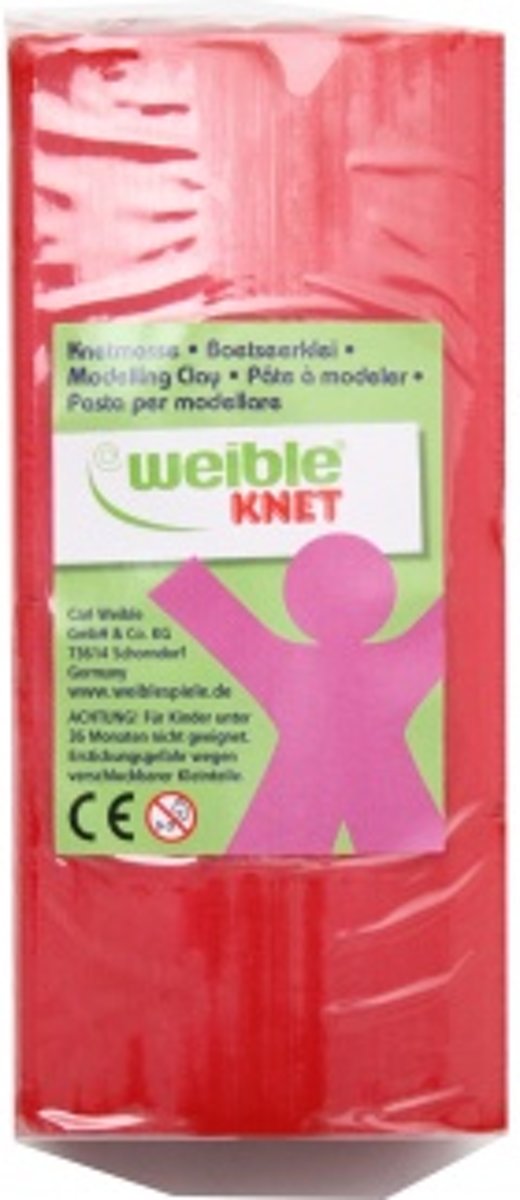 Weible Knet Fantasie Klei Blokvorm Rood - 250 Gram