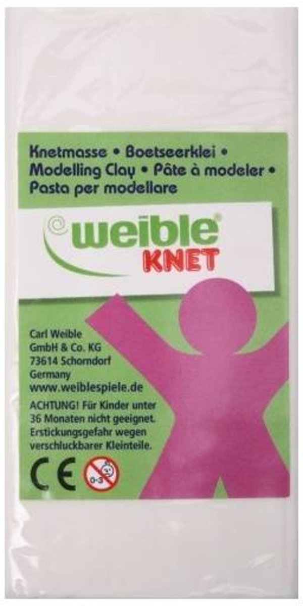 Weible Knet Fantasie Klei Blokvorm Wit - 250 Gram