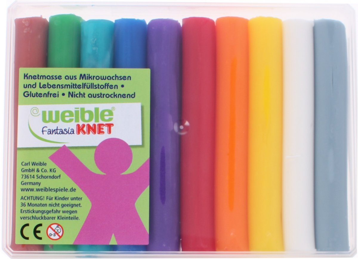 Weible Knet Klei-staafjes 10 Kleuren 250 Gram