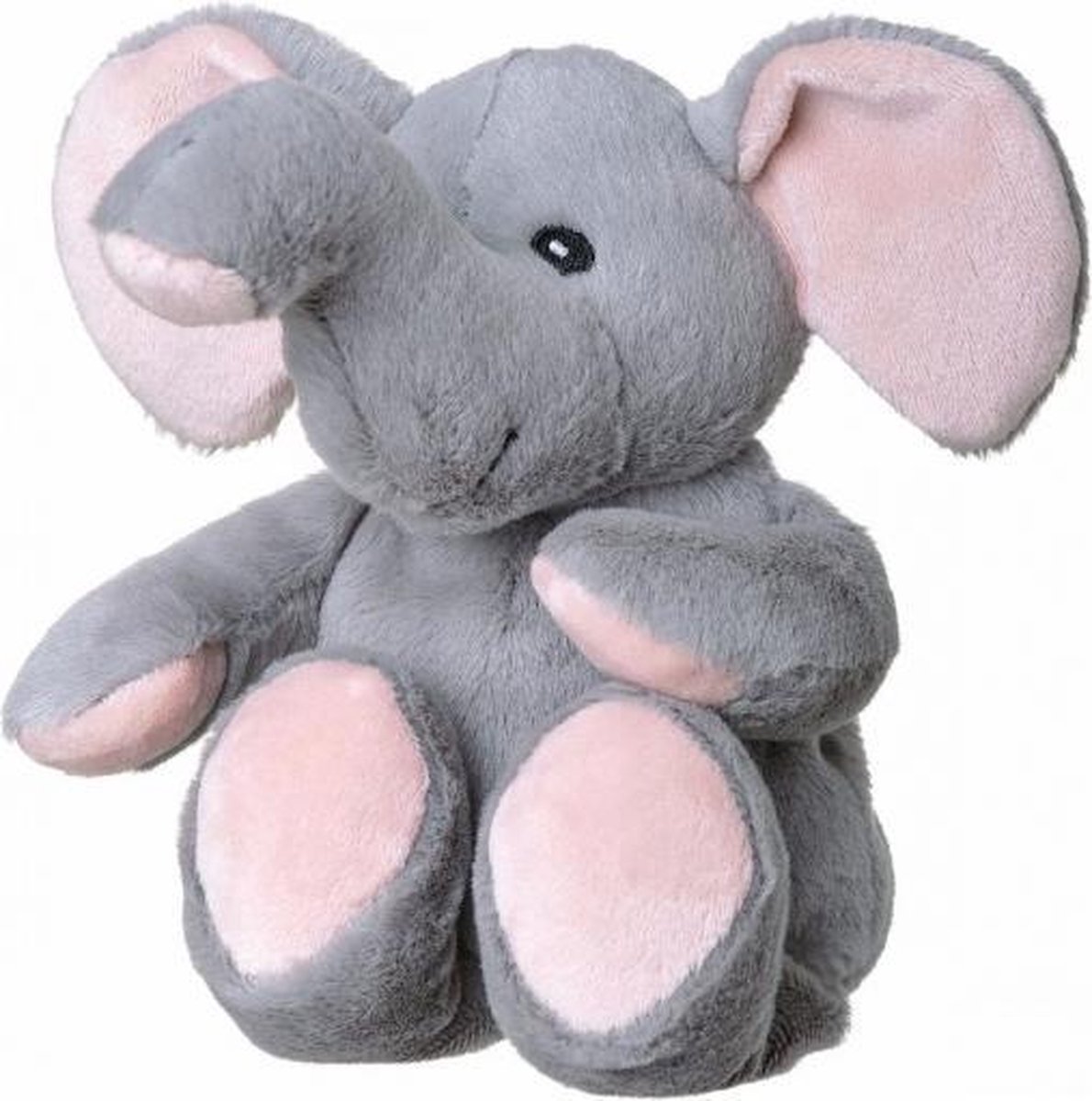 opwarmknuffel olifant 20 cm grijs