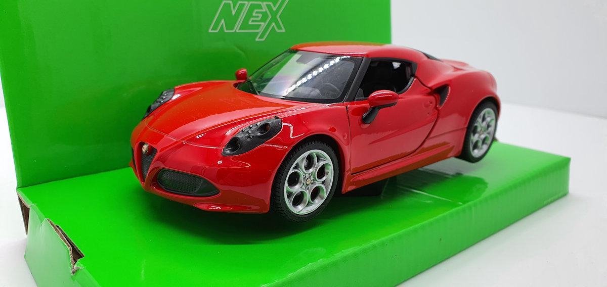 Alfa Romeo 4C Rood Welly 1:24