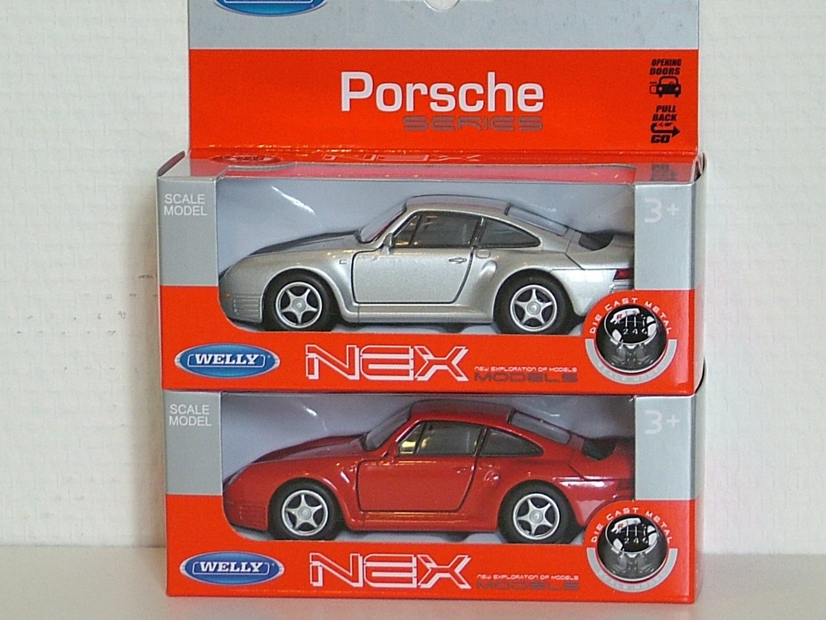 2 x Porsche 959 - Welly 1:34