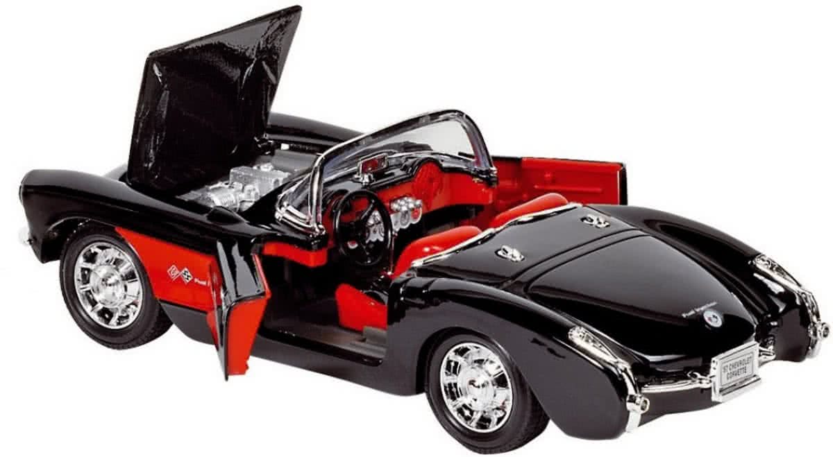 Fx Metalen chevrolet corvette (1957): 17,5 cm zwart