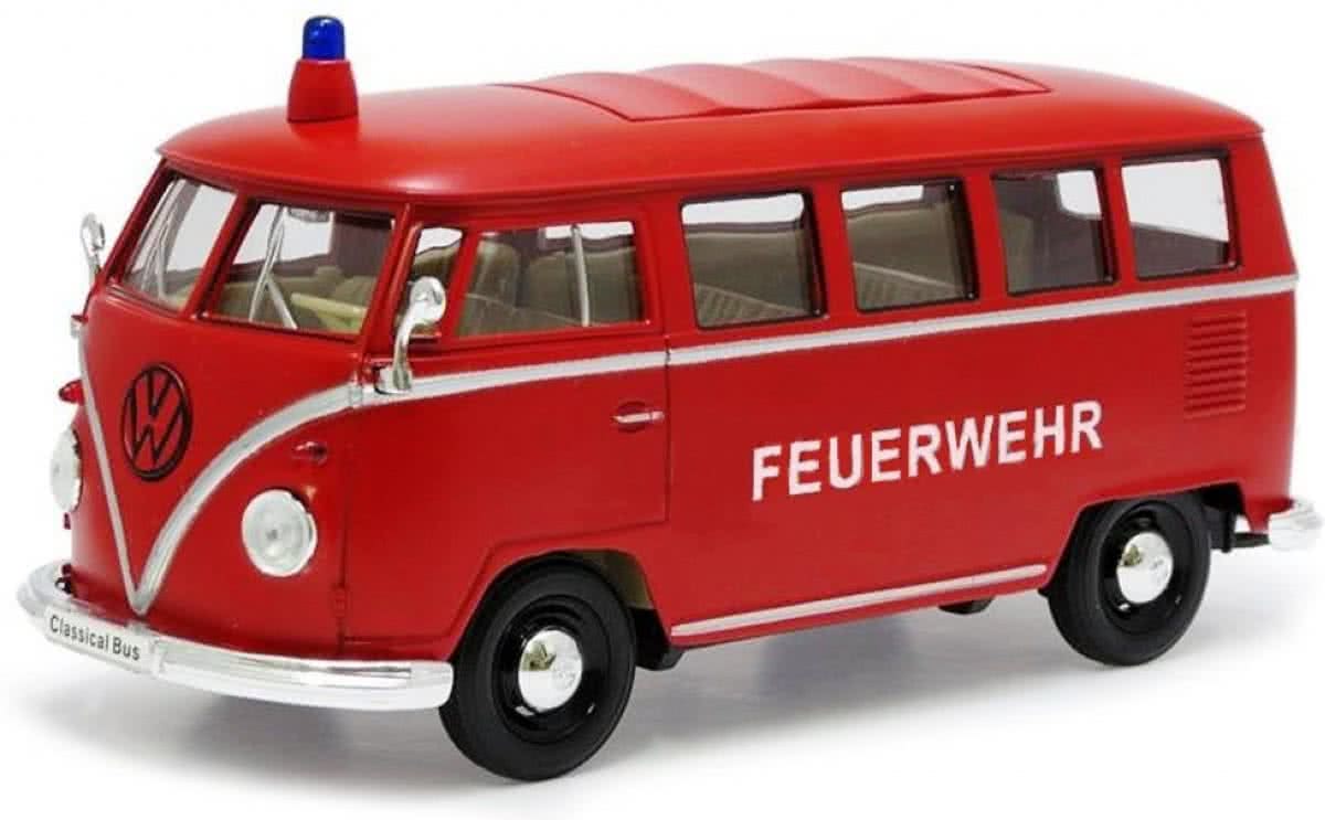 Fx Metalen volkswagen microbus (1962): 11,5 cm rood