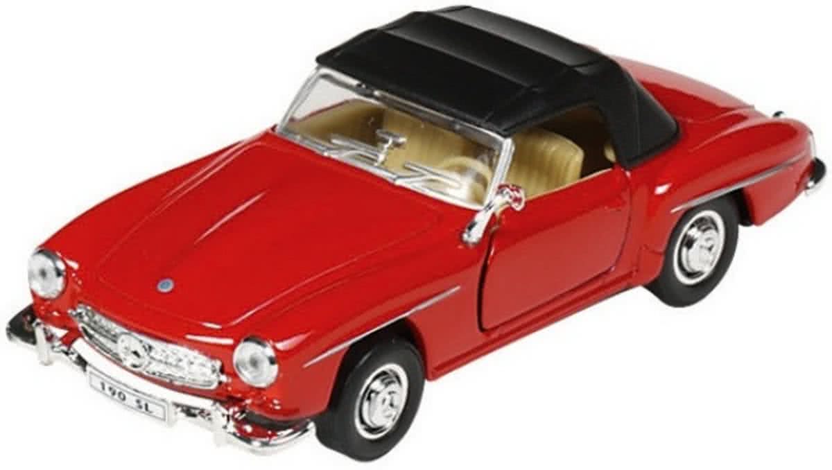 Goki Metalen mercedes-benz 190 sl (1955): rood met dak