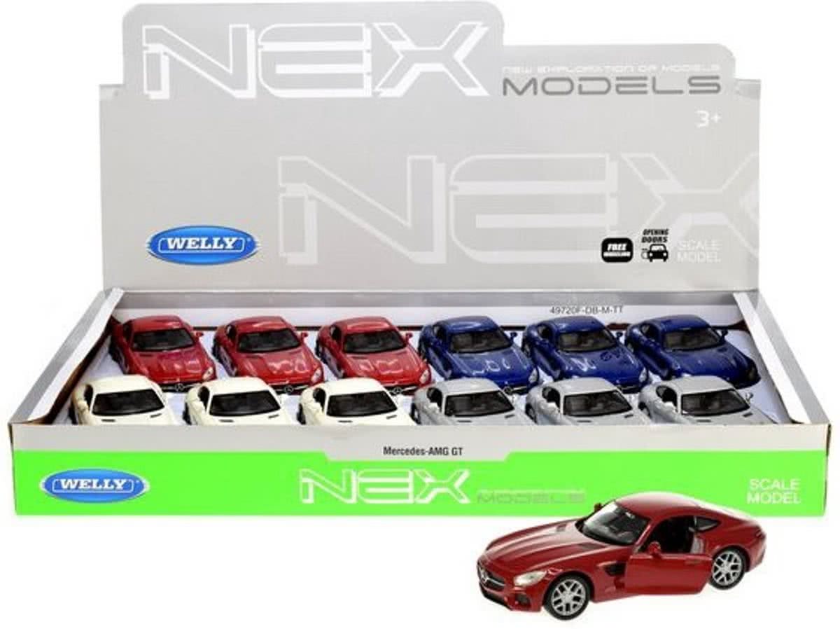 Mercedes-Benz AMG GT Display 12 x Welly 43705 Scales 1:34-1:39 metal collection