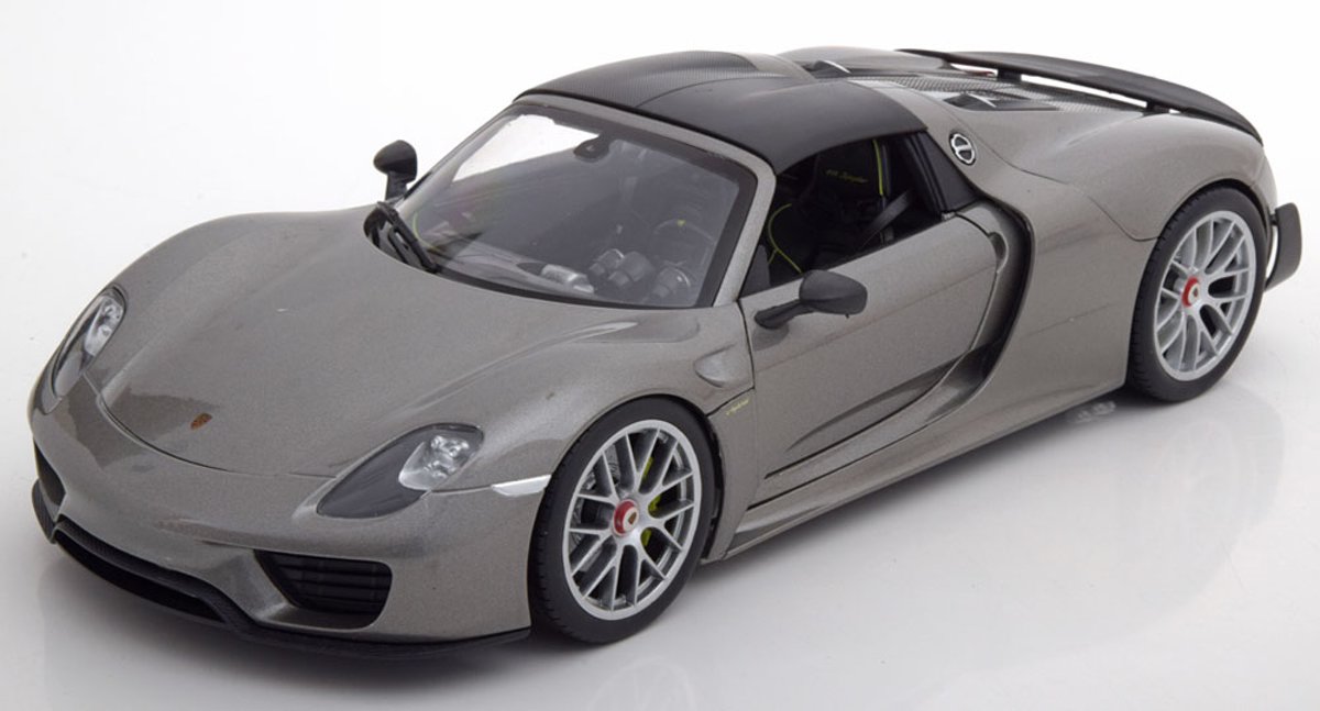 Porsche 918 spyder hard-top - Grijs metallic - 1:18 Welly