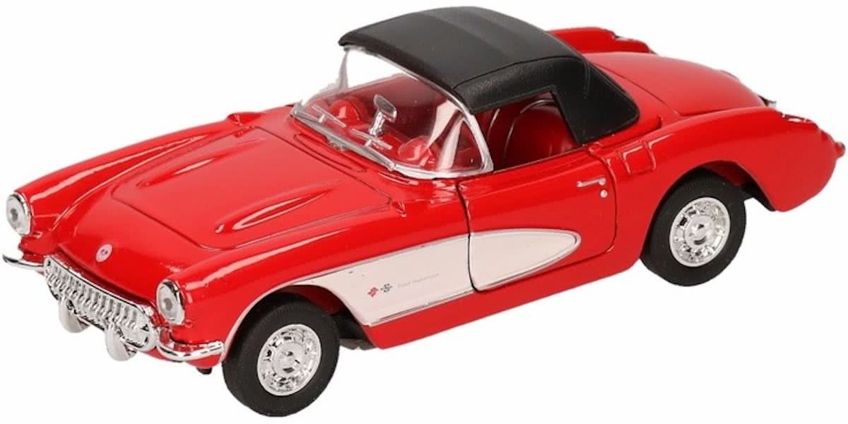 Speelgoed rode Chevrolet Corvette dichte cabrio 12 cm