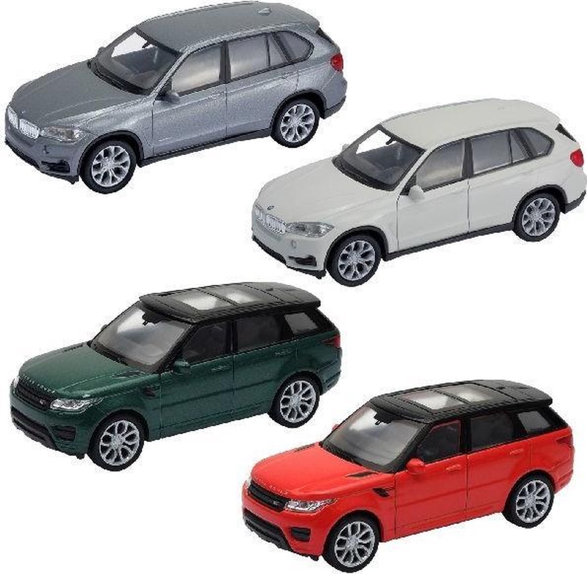 Welly BMW X5/Land Rover Assorti Display 12 Stuks