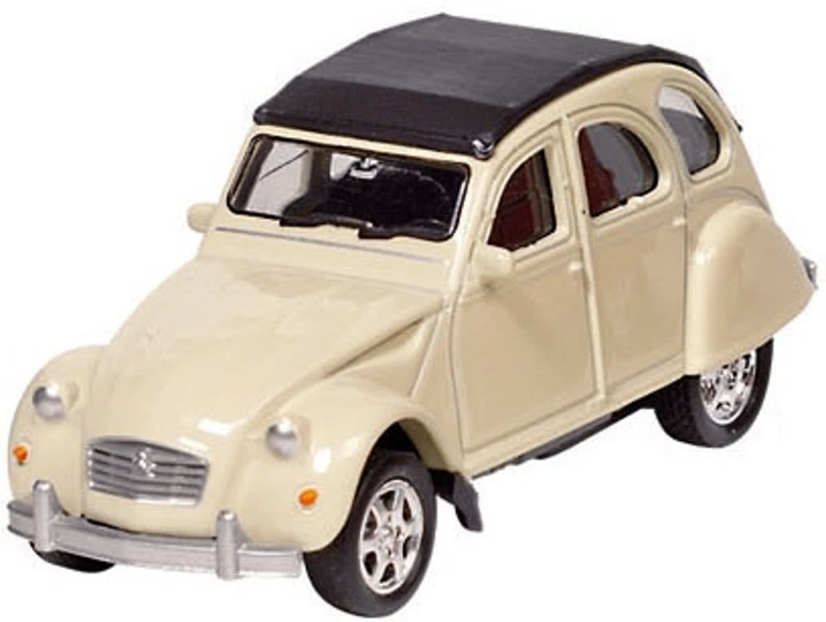 Welly Metalen citroen 2cv: 7,6 cm beige