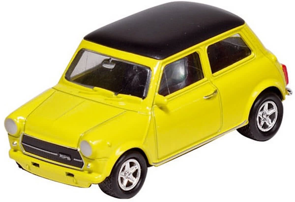 Welly Metalen mini cooper 1300: geel 7 cm