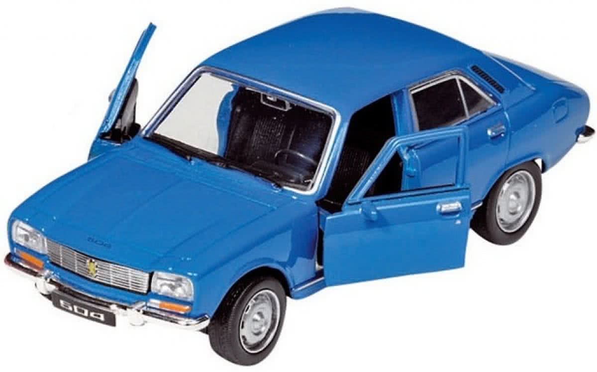 Welly Metalen peugeot 504: 12 cm blauw